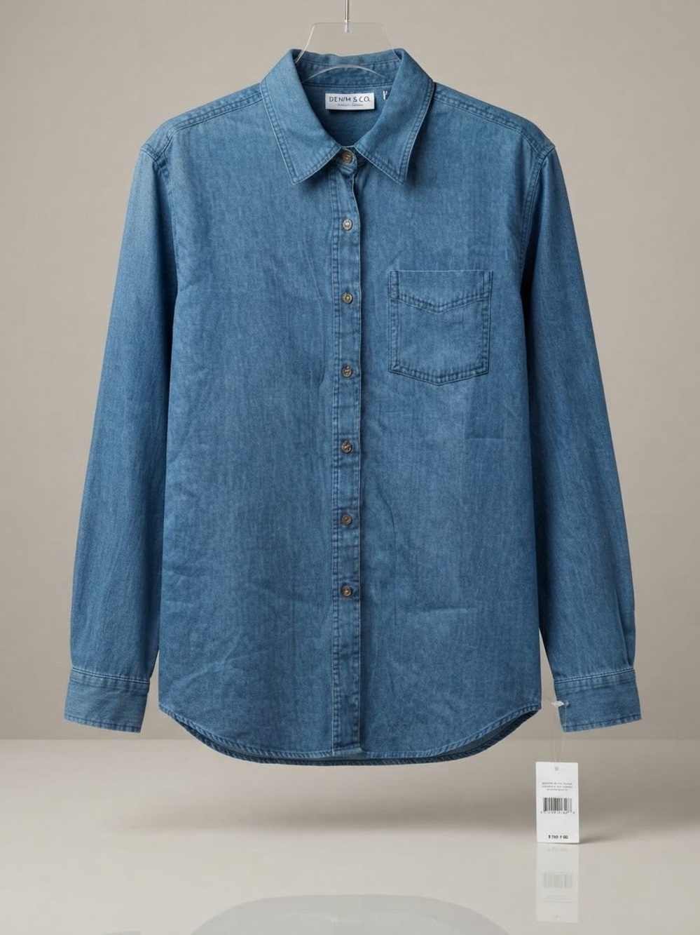 Summit Hill NWT Men's Blue Denim Button-Down Shirt